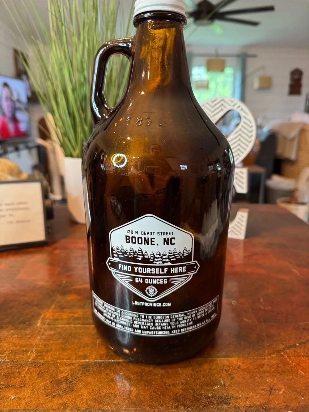 Amber Glass Growler - Brown